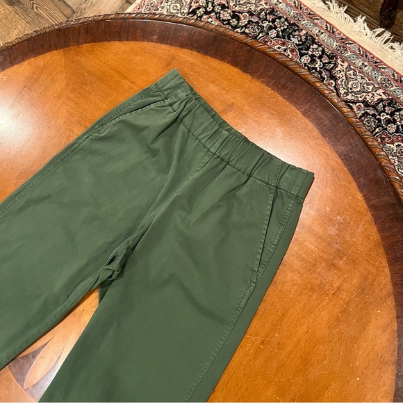 J.Crew Astrid Pull-On Chino Pant Utility Green Small High-Rise Wide Leg - Picture 5 of 16